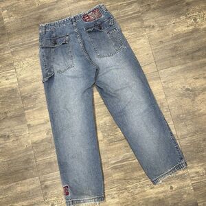 Vintage Y2K Pepe Jeans Men Size 33 Embroidered Skater Hip Hop Hammer Loop (260)